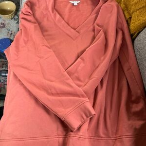 Orvis Pink V-Neck Sweater Soft and Comfortable NWOT